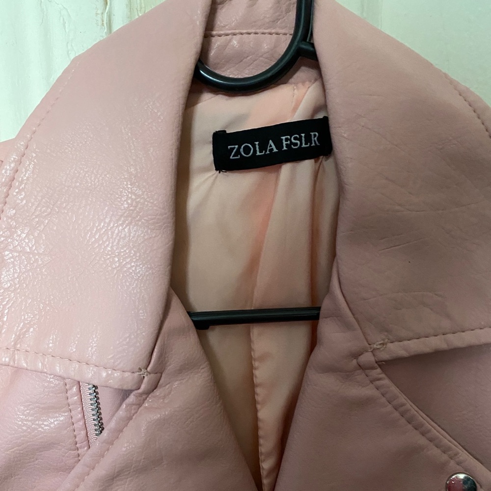 Pink leather jacket - Picture 5 of 7